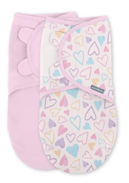 Set de 2 scutece pentru înfășat Ingenuity - Original Swaddle, 0-3 luni, I Heart You