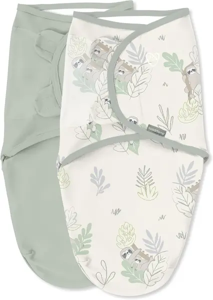 Set de 2 scutece pentru înfășat Ingenuity – SwaddleMe, Peekaboo Sloth