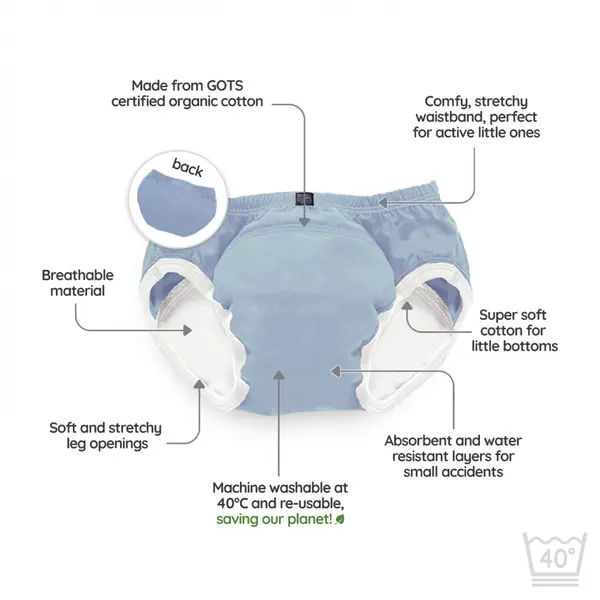 Set de 3 chilotei de antrenament la olita My Little Training Pants 3-4 ani Ocean Blue
