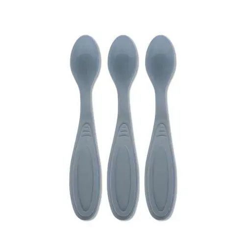 Set de 3 lingurite Lorelli My Friend, margine rotunjita, 6 luni+, Albastru