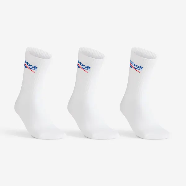 Set de 3 perechi de șosete lungi Reebok alb adulți