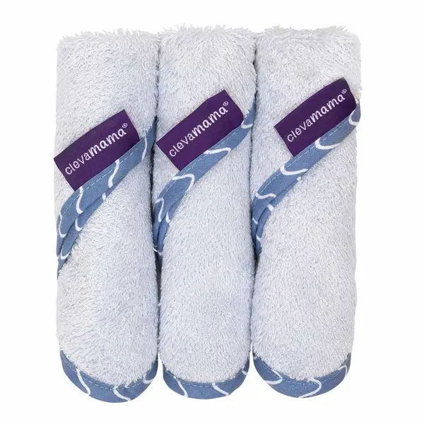 Set de 3 prosopele din bambus Clevamama albastru 3536