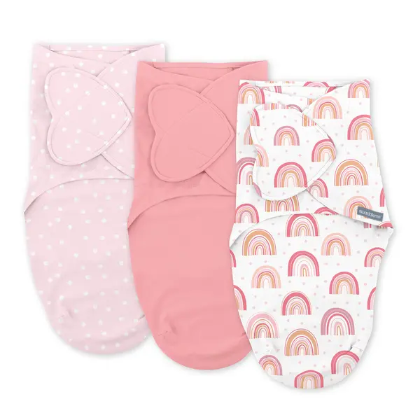 Set de 3 scutece pentru înfășat SwaddleMe - By Ingenuity, Rainbow