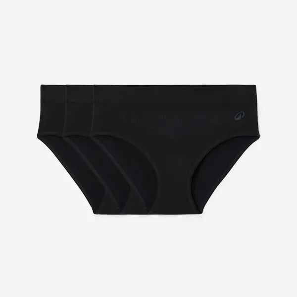 Set de 3 slipi fără cusături, negru, damă