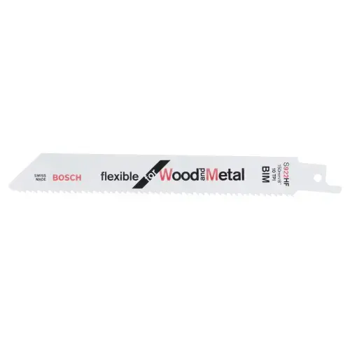 Set de 5 panze S 922 HF de ferastrau sabie pentru lemn cu metal, flexible for wood and metal, 150 mm