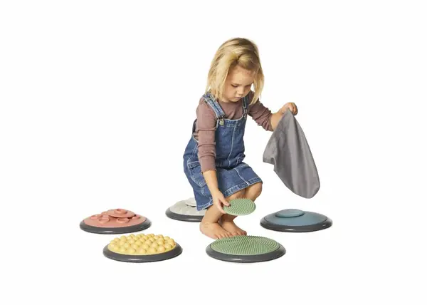 Set de 5 perechi de discuri tactile in culori nordice