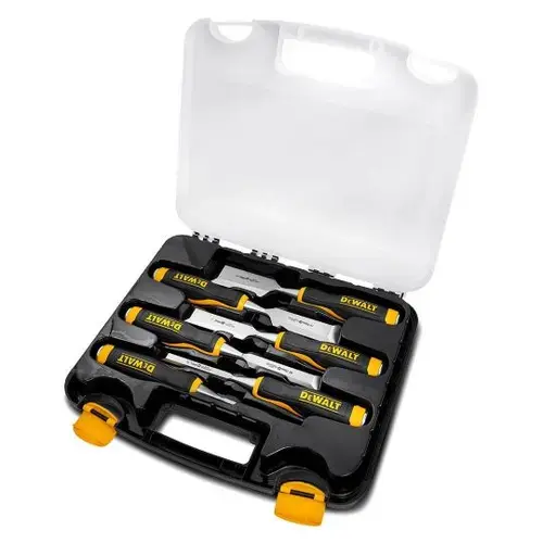 Set de 6 dalti pentru prelucrarea lemnului, DeWalt, 61319253238 mm, NegruGalben