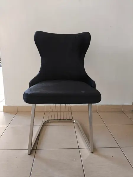 SET DE 6 SCAUNE STELLA NEGRU CU ARGINTIU