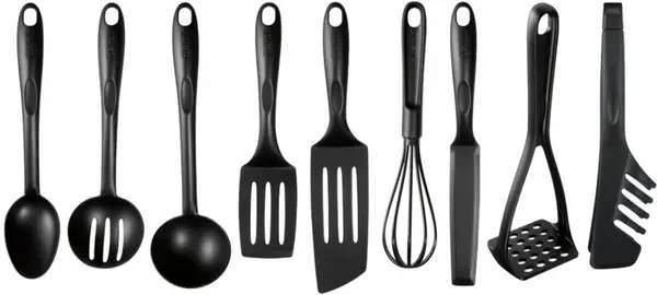 Set de 9 ustensile de bucătărie Tefal - Bienvenue K001S925, negre