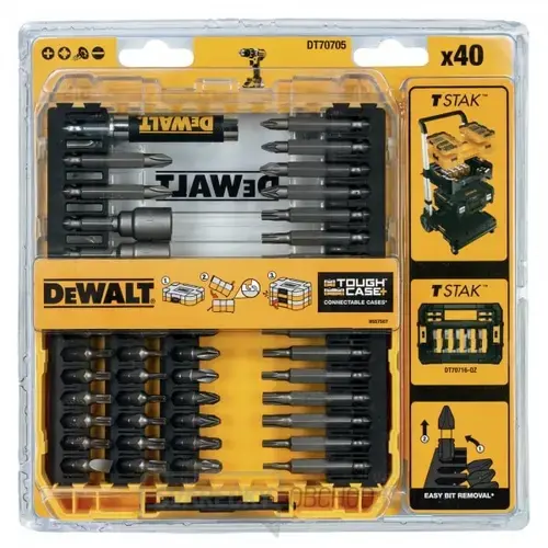 Set de accesorii Dewalt DT70705 (40 bucati)