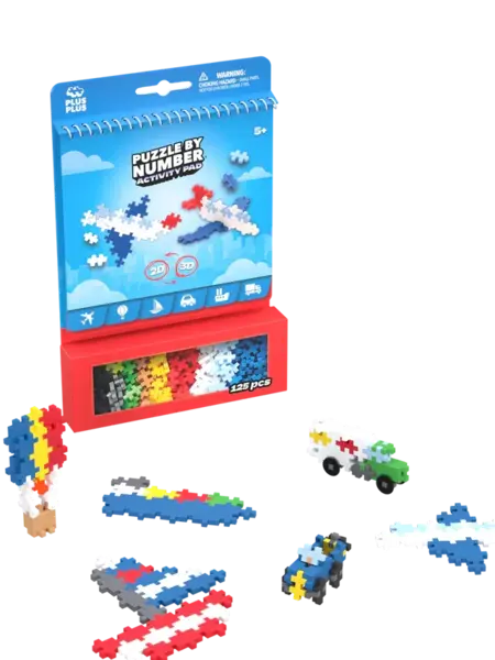 Set de Activitati Plus-Plus, 125 piese, Mijloace de transport