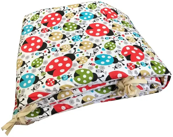Set de aparatori pufoase h35 pat 140x70 cm DeLuxe Buburuze colorate