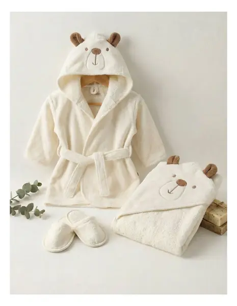 Set de baie, Little Bear, alb