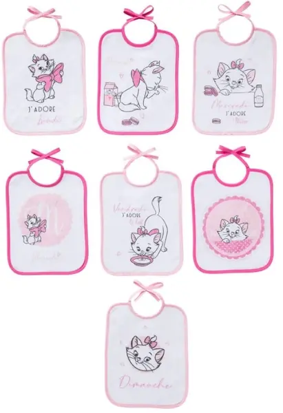 Set de bavete Babycalin - Marie, șireturi, 7 buc