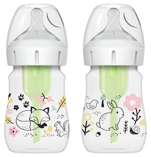 Set de biberoane Dr. Brown's Options+ - Anti-Colic, 150 ml, Pădure, 2 buc