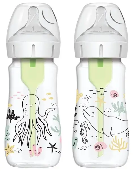 Set de biberoane Dr. Brown's Options+ - Anti-Colic, 270 ml, ocean, 2 buc.