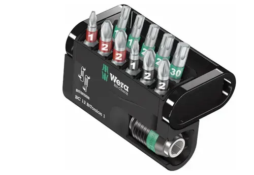 Set de biti Wera 05057420001, 12 piese (Negru)