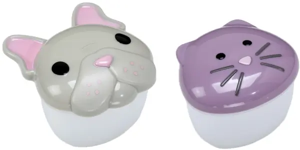 Set de boluri cu capac Melii - Câine și pisică, 232 ml, 2 buc