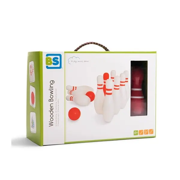 Set de bowling din lemn BS Toys