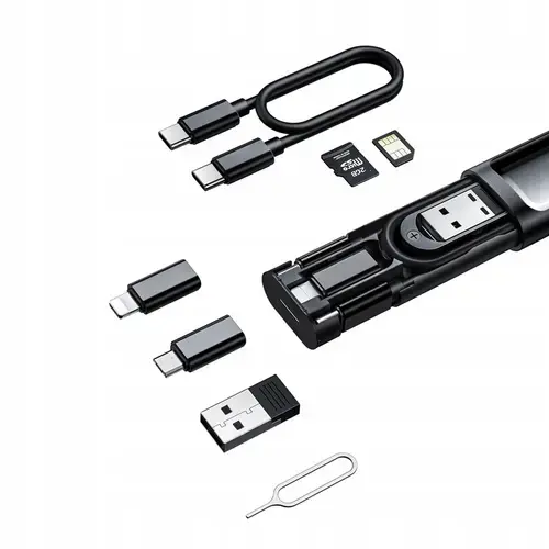 Set de calatorie Mcdodo de adaptoare si cabluri, pentru telefon si calculator cu husa, 9in1