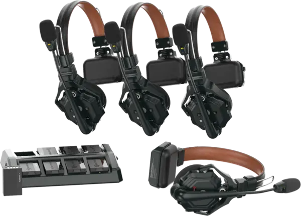 Set de casti cu o singura casca si microfon, Hollyland Solidcom C1 Pro Wireless Intercom System with 4 ENC headsets