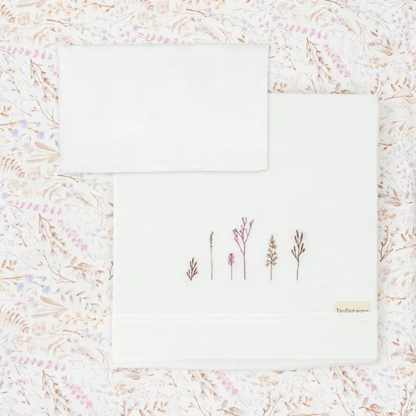 Set de cearșafuri pentru bebeluși Bimbidreams - Niza, 3 bucăți, 60 x 120 cm