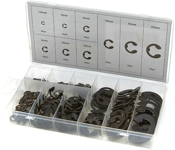 Set de cleme HBM - 4053 E-Clip, 300 buc