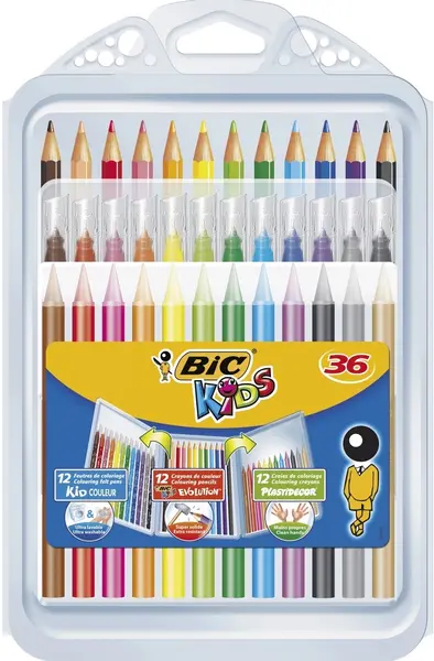Set de colorat BIC Kids - 36 de bucăți