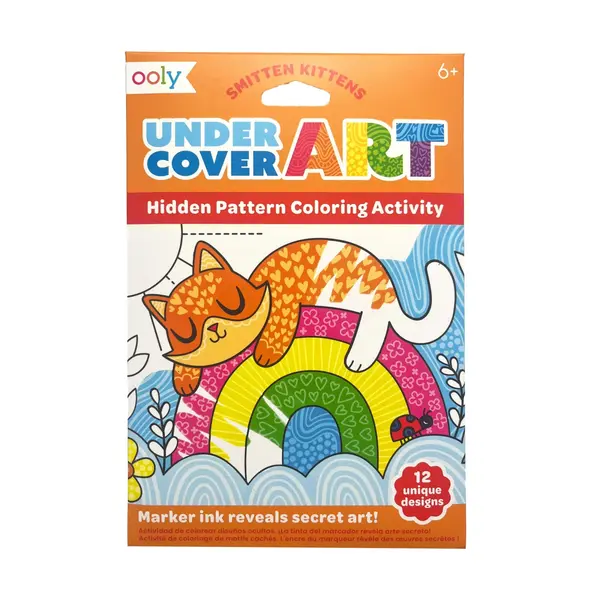 Set de colorat cu modele secrete Undercover Art - Pisicute