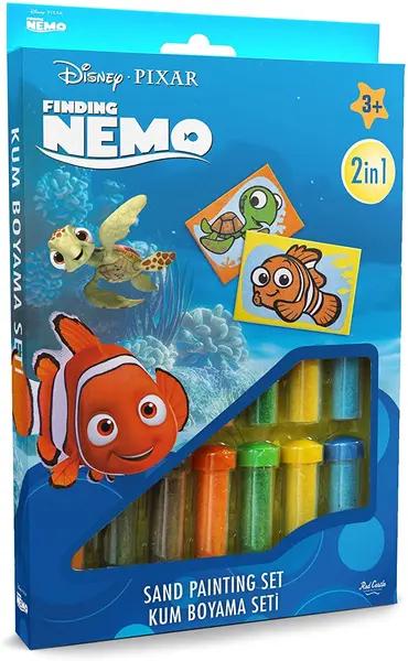 Set de colorat cu nisip Red Castle - Nemo, cu 2 imagini