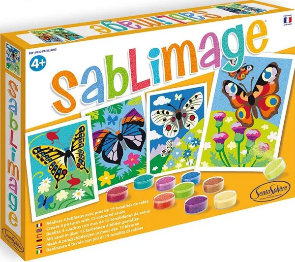Set de colorat cu nisip Sentosphere, fluturi