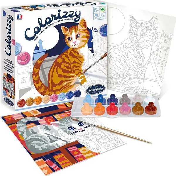 Set de colorat cu numere Sentosphere - Pisoi