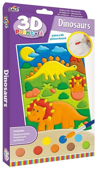 Set de colorat Galt - Imagine de colorat în relief, dinozauri
