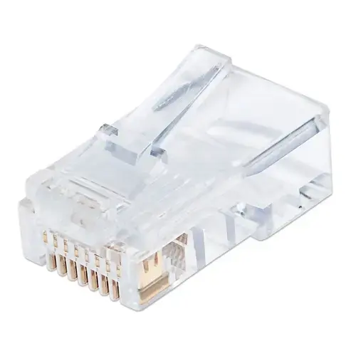 Set de conectori modulari pentru cablu solid Gembird, LAN plug 8P8C cat. 6, 30U'', 100 bucati