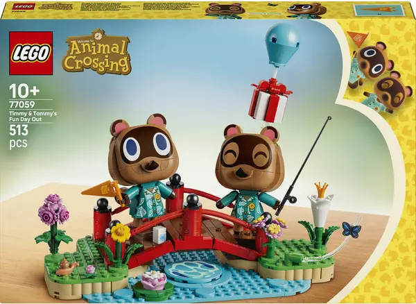 Set de construcție LEGO Animal Crossing – O zi distractivă cu Timmy și Tommy (77059)
