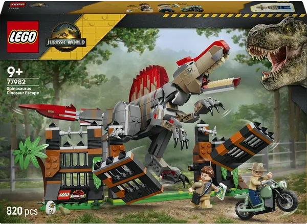 Set de construcție LEGO Jurassic World – Evadarea Spinozaurului (77982)