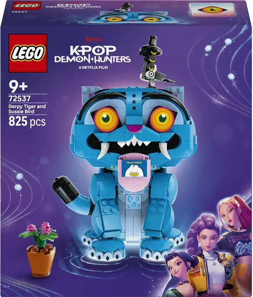 Set de construcție LEGO KPop Demon Hunters – Derpy Tiger și Susie Bird (72537)