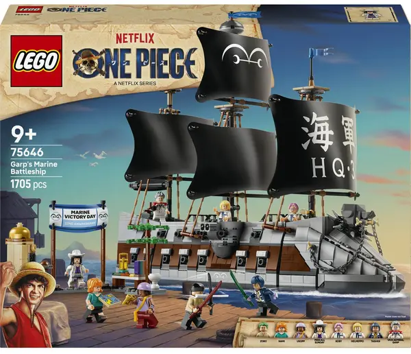 Set de construcție LEGO One Piece – Nava de război a lui Garp (75646)