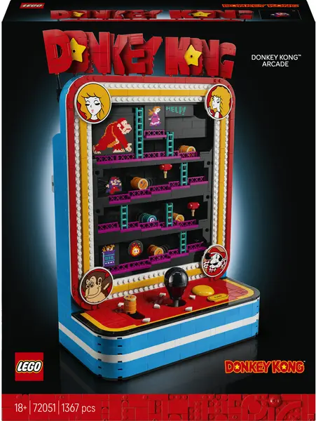 Set de construcție LEGO Super Mario – Jocul arcade Donkey Kong (72051)