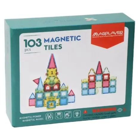 Set de constructie magnetic 3d - 103 piese