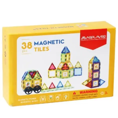 Set de constructie magnetic 3d - 38 piese