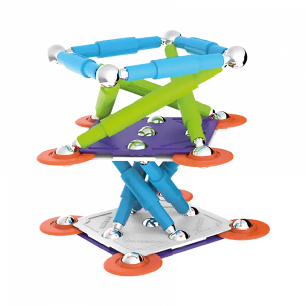 Set de constructie magnetic Color - 48 piese | Supermag