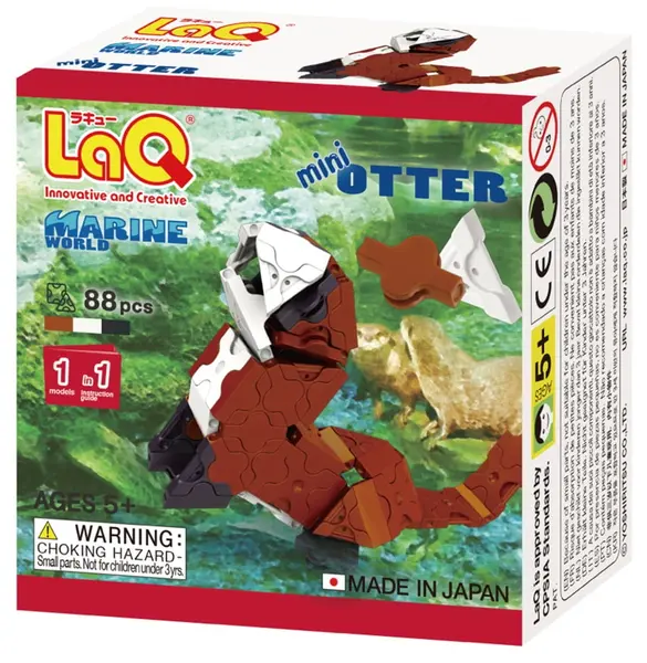Set de construcție pentru copii LaQ Marine World - Vidra, 88 piese