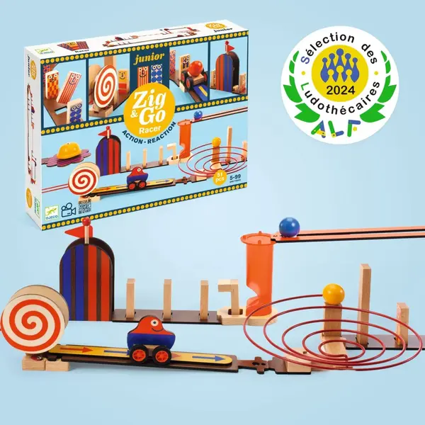 Set de constructie trasee Zig Go Junior, Djeco
