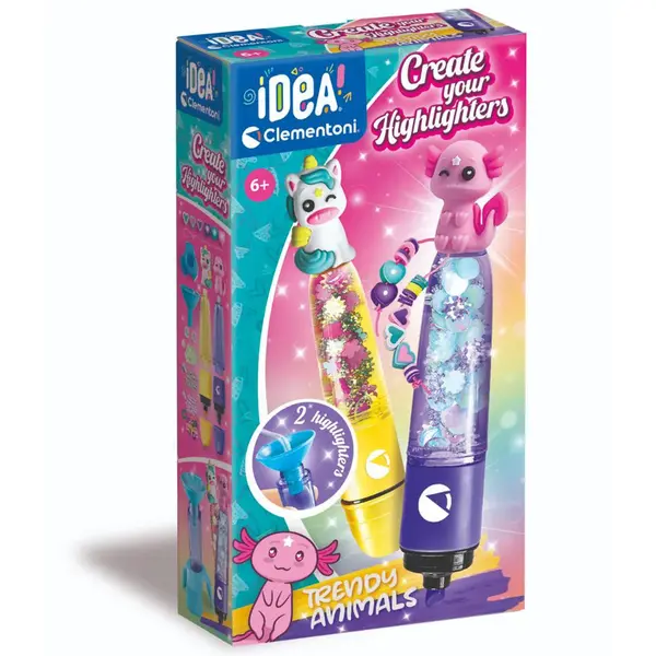 Set de creatie Clementoni Idea, Marker cu decoratiuni, Trendy Animal