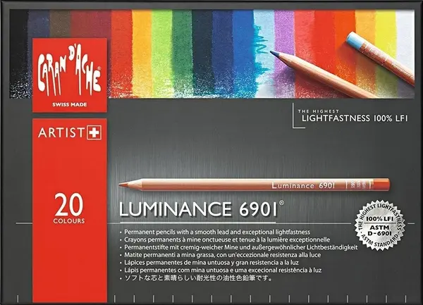 Set de creioane colorate Caran d'Ache Luminance 6901 - 20 de culori