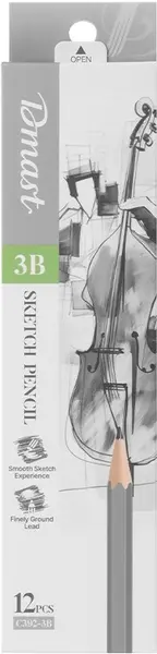 Set de creioane din grafit Deli Dmast - 3B, 12 buc