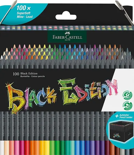 Set de creioane Faber-Castell Black Edition - 100 de culori