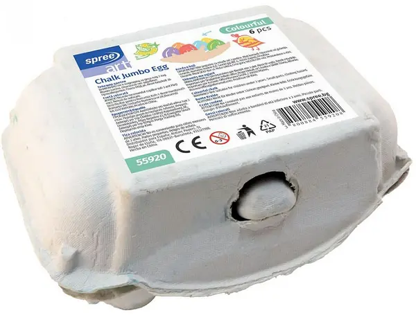 Set de crete colorate Spree Art - Jumbo Egg, 6 buc.