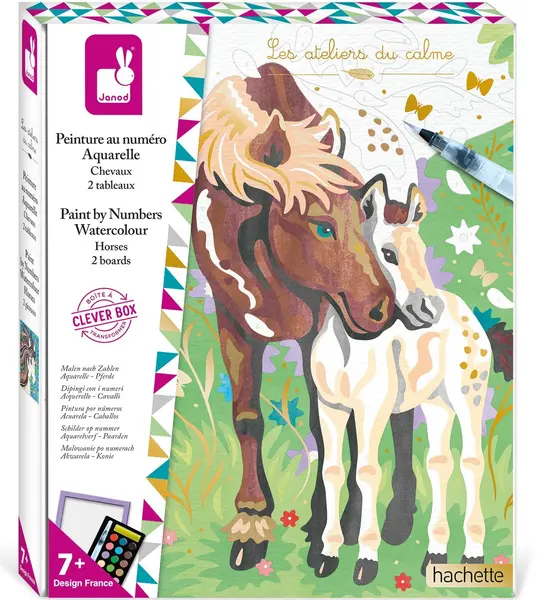 Set de culoare după număr Janod - cai